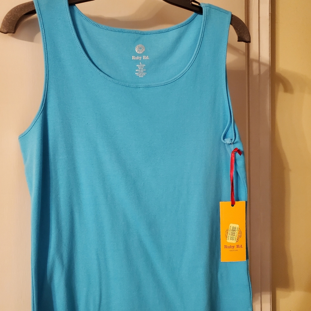 Ruby Rd. turquoise tank top